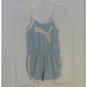 Puma Romper Gils Pastel Pink Turquoise Surf Sleeveless Size 6X NWT
